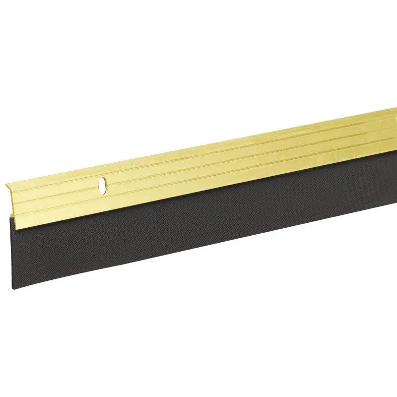 Frost King A79GA Door Sweep, Gold Flange, 36 in L, 2 in W, Aluminum Flange, Rubber Insert