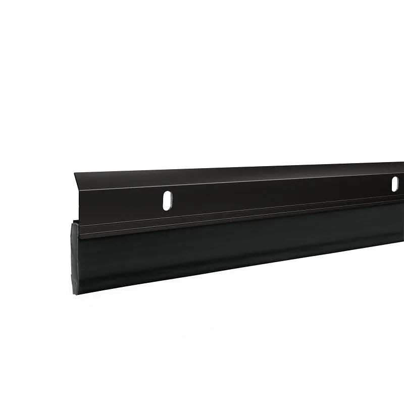 Frost King A82/36BK Door Sweep, 36 in L, 2-3/8 in W, Vinyl Flange, Aluminum Insert