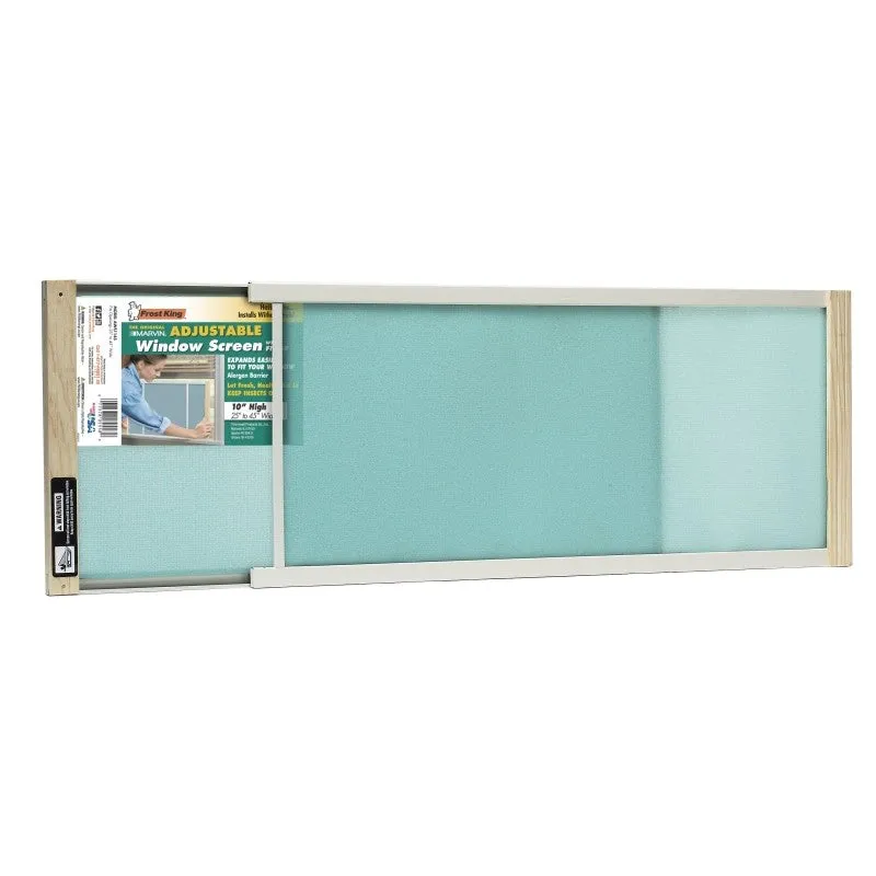 Frost King AWS1145 Window Screen, 25 to 45 in L, 10 in W, Aluminum/Polyethylene