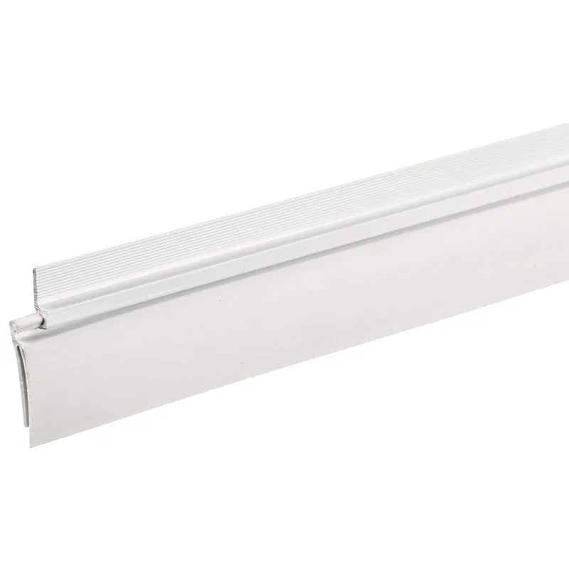 Frost King EZ36W Door Sweep, 36 in L, 2 in W, Aluminum Flange, Vinyl Insert, White Insert Color (Pack of 6)