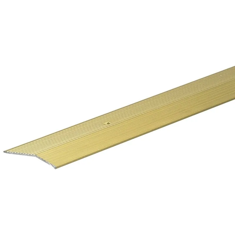 Frost King H1591FB3 Carpet Bar, 3 ft L, 2 in W, Fluted Surface, Aluminum, Gold, Satin