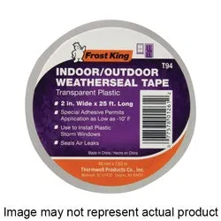 Frost King T96H Tape, 2 in W, 100 ft L, Plastic, Clear