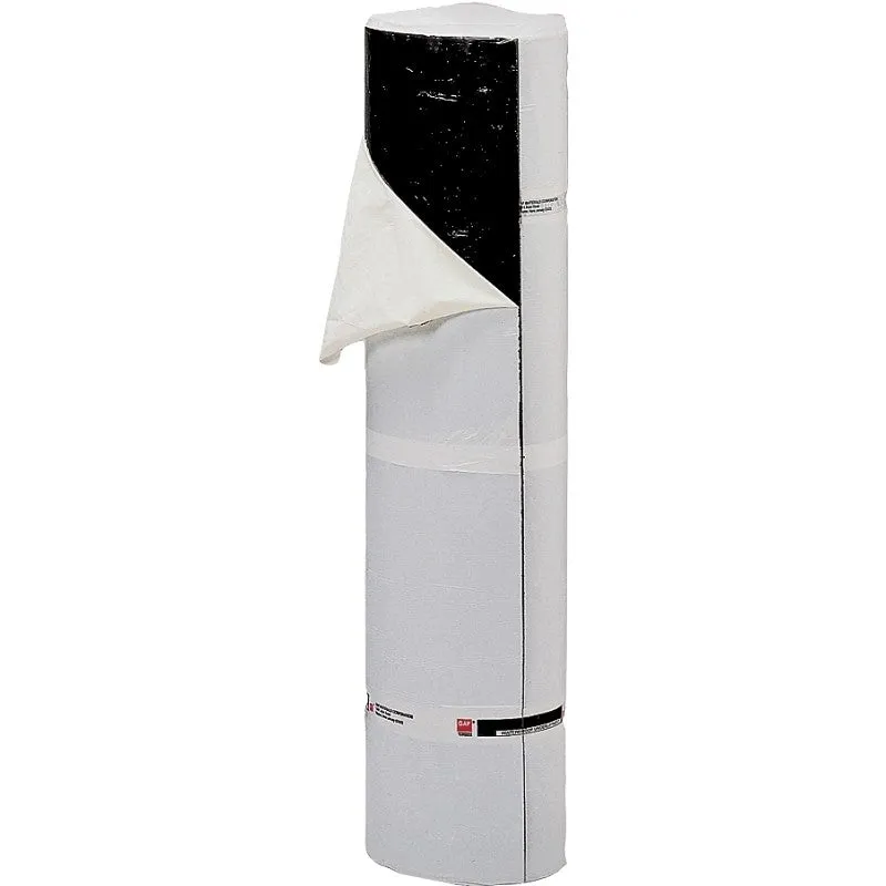 GAF 0912000MV Roofing Leak Barrier, 50 ft L, 36 in W, Fiberglass, Black