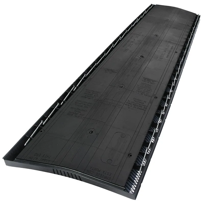 GAF COBRA CRV3 Exhaust Vent, 4 ft L, Polypropylene, Black (Pack of 10)