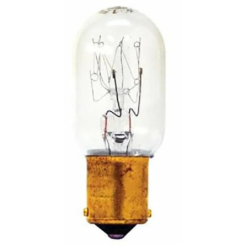 GE 35154 Appliance Light Bulb, 15 W, T7 Lamp, BA15d Double Contact Bayonet Lamp Base, 100 Lumens (Pack of 12)