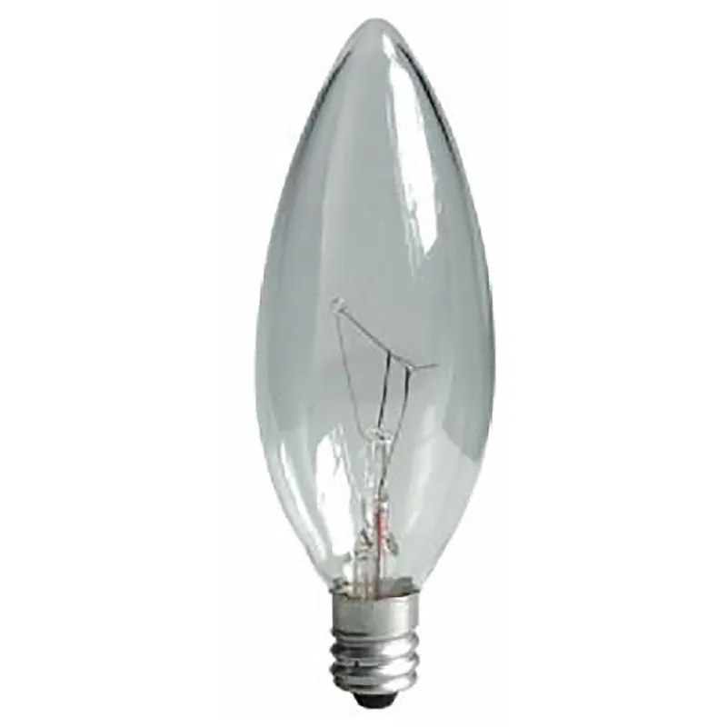 GE 48395 Chandelier Light Bulb, 15 W, F10 Lamp, E12 Candelabra Lamp Base, 105 Lumens, 2500 K Color Temp (Pack of 6)