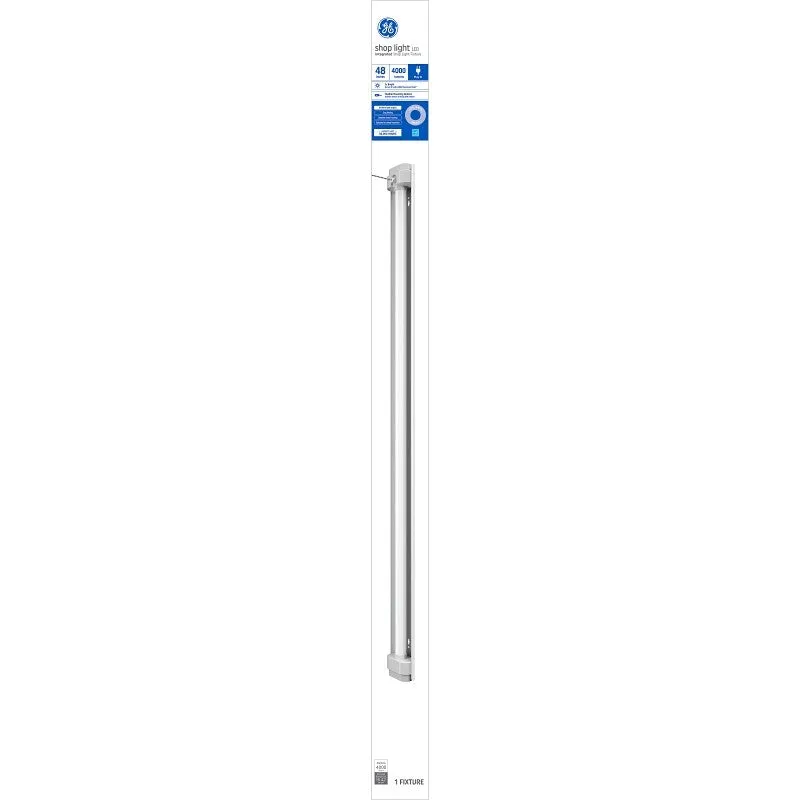 GE 93129323 Shop Light, 45 W, 1-Lamp, LED Lamp, 4000 Lumens, 4000 K Color Temp, Hanging, Surface Mounting