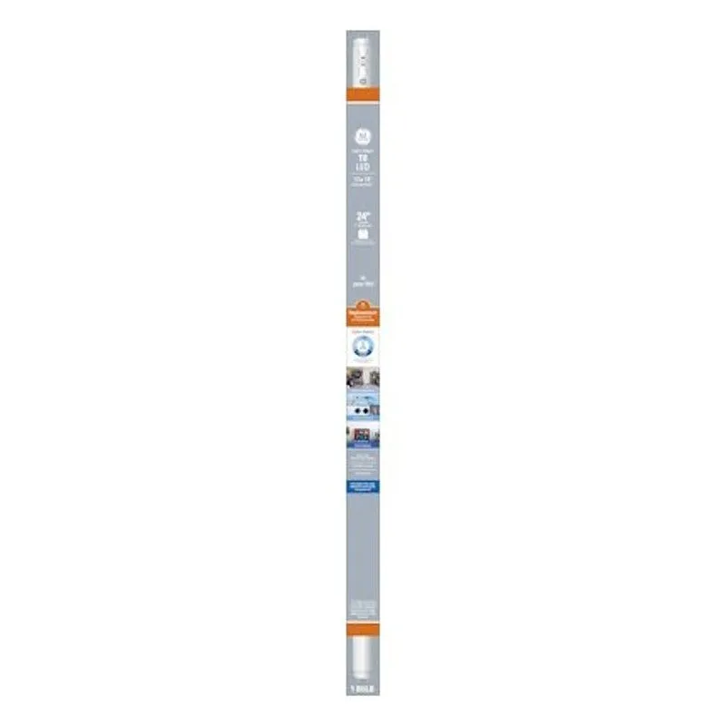 GE 93129784 Tube Light Bulb, Type A, T8 Linear Lamp, 17 W Equivalent, Medium Bi-Pin Lamp Base, Frosted