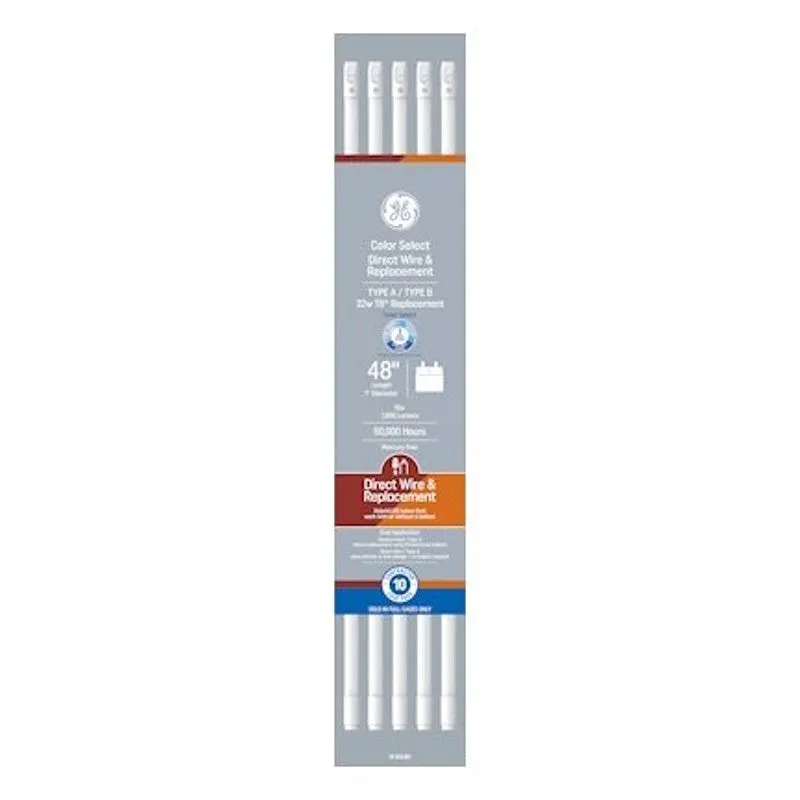 GE 93130868 Light Bulb, T8 Lamp, 32 W Equivalent, G13 2-Pin Medium Lamp Base, Dimmable, Frost, Cool White