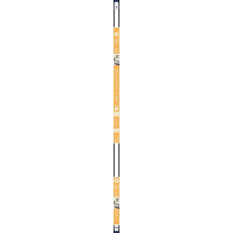 GE Industrial Solutions 37192 LED Bulb, Linear, T8 Lamp, G13 Lamp Base, Frosted, Soft White Light (Pack of 6)