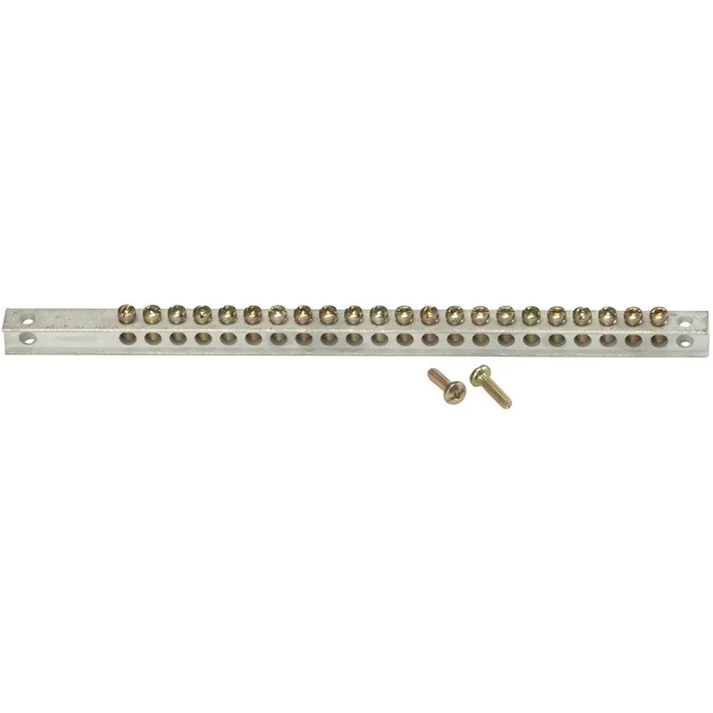 GE TGK24CP Ground Bar Kit, 1/2 in L, 24-Terminal, 10 to 12 AWG Aluminum, 4 to 14 AWG Copper Wire