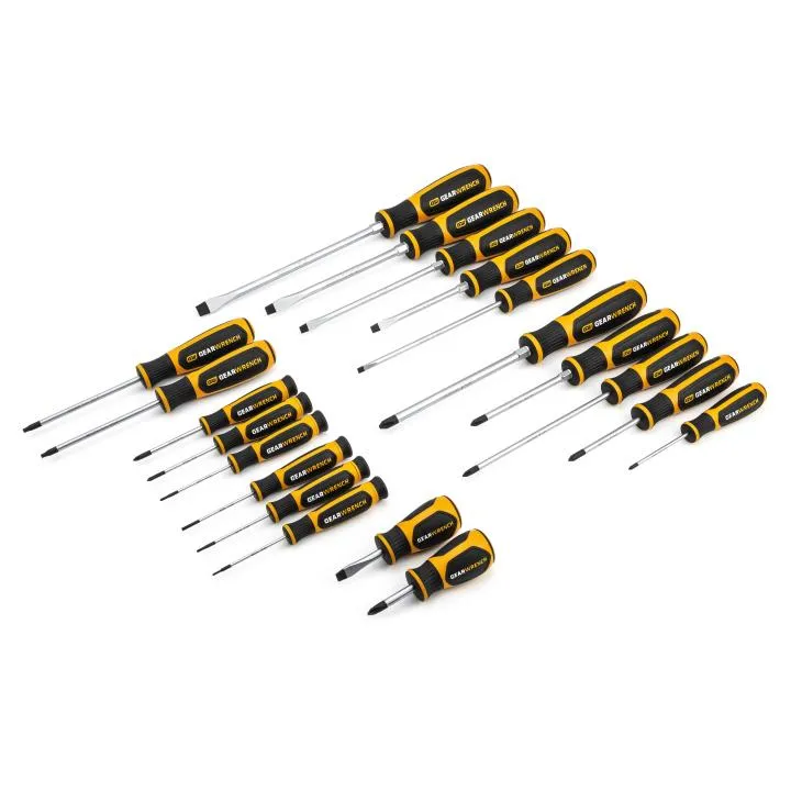 GEARWRENCH 80066H 20 Piece Phillips®/Slotted/Torx® Dual Material Screwdriver Set