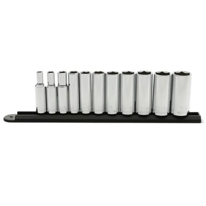 GEARWRENCH 80555 11 Piece 3/8″ Drive 6 Point Deep SAE Socket Set
