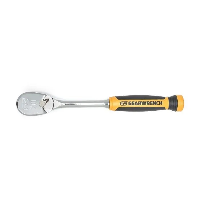GEARWRENCH 81303T 1/2″ Drive 90-Tooth Dual Material Teardrop Ratchet 11″
