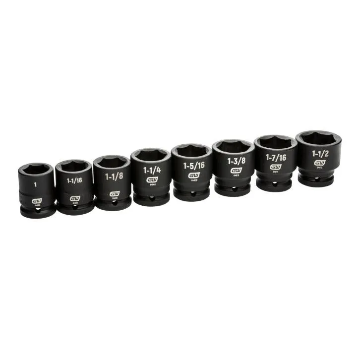 GEARWRENCH 84034 8 Piece 3/4″ Drive 6 Point SAE Impact Socket Set