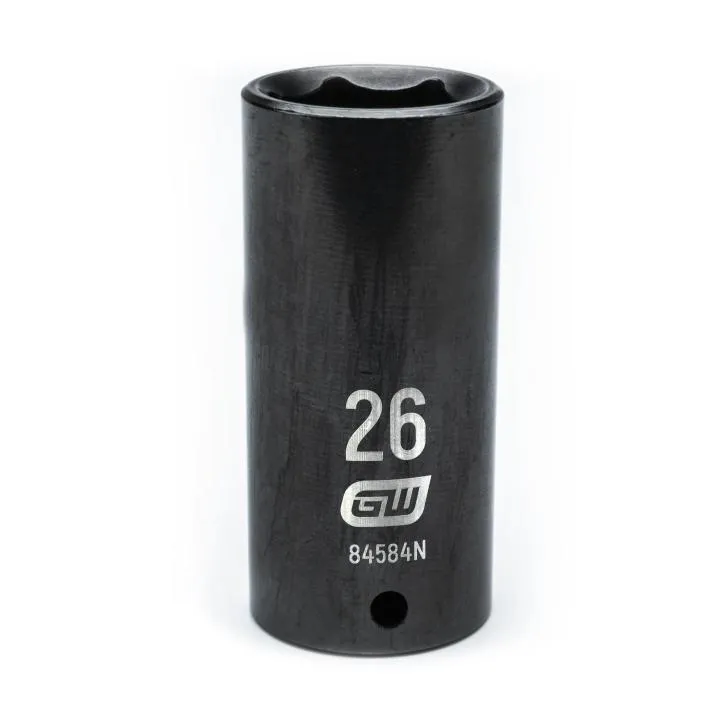 GEARWRENCH 84584N 1/2″ Drive 6 Point Deep Impact Metric Socket 26mm