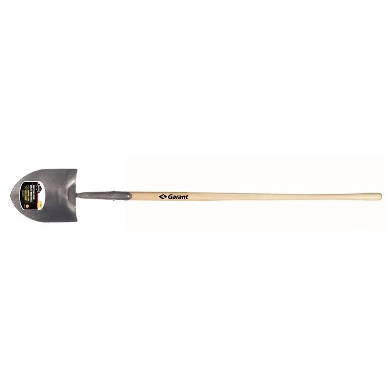 Garant GIFR2L Round point shovel, long wood handle