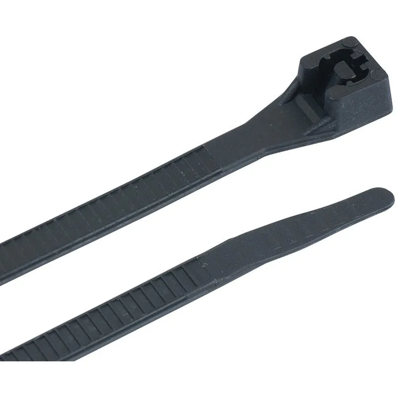 Gardner Bender 46-415UVB Cable Tie, 4 in Max Bundle Dia, Double-Lock Locking, 6/6 Nylon, Black, 15 in L, 50/PK
