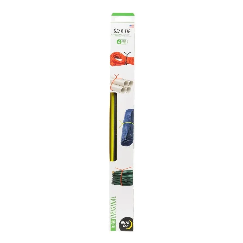 Gear Tie GTPP32-A1-R8 Twist-Tie, 32 in L, Rubber/Steel, Black/Bright Orange/Neon Yellow