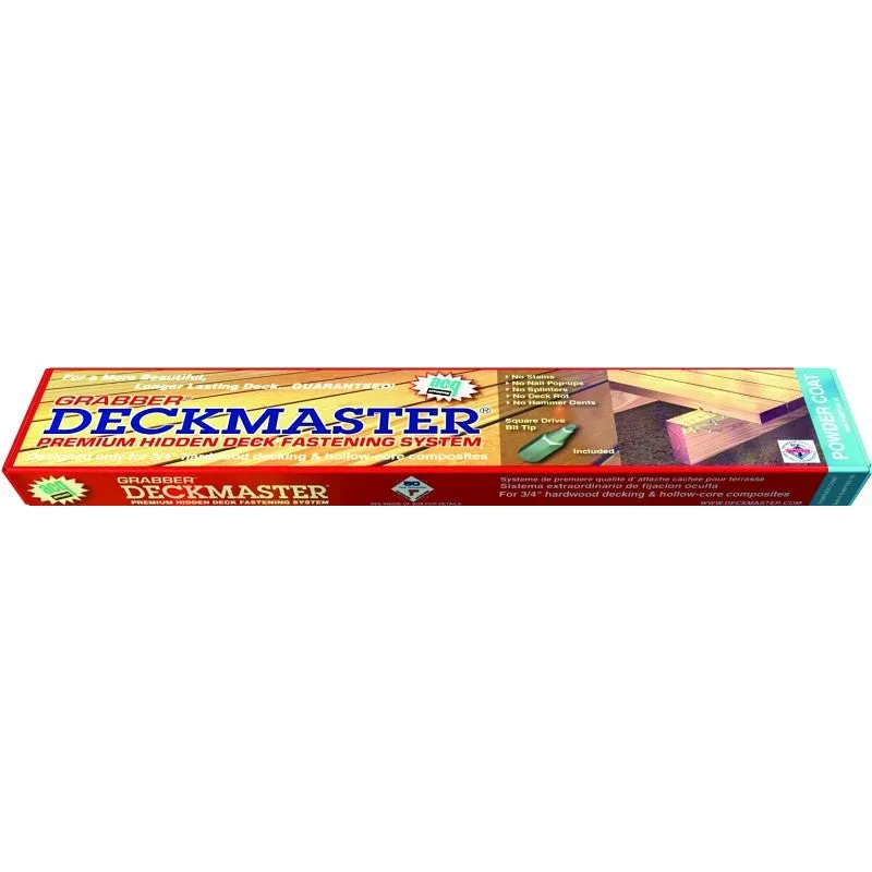 Grabber Construction Deckmaster Series DMP100-10 Hidden Bracket, For: 3/4 in Decking Powder Coat Brackets