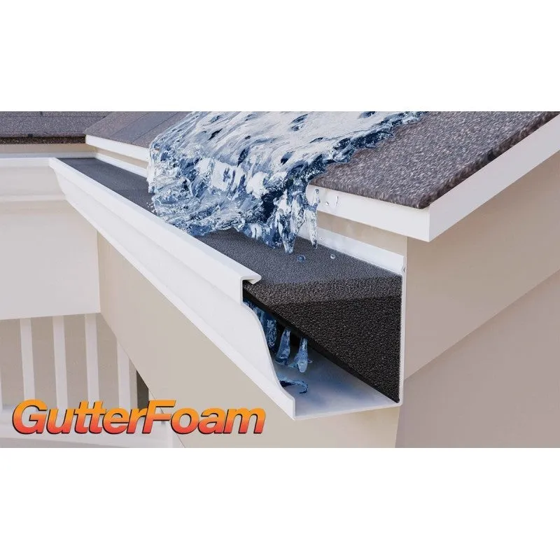 GutterStuff GS-K5 Gutter Guard, 4 ft L, 5 in W, Polyether (Pack of 8)