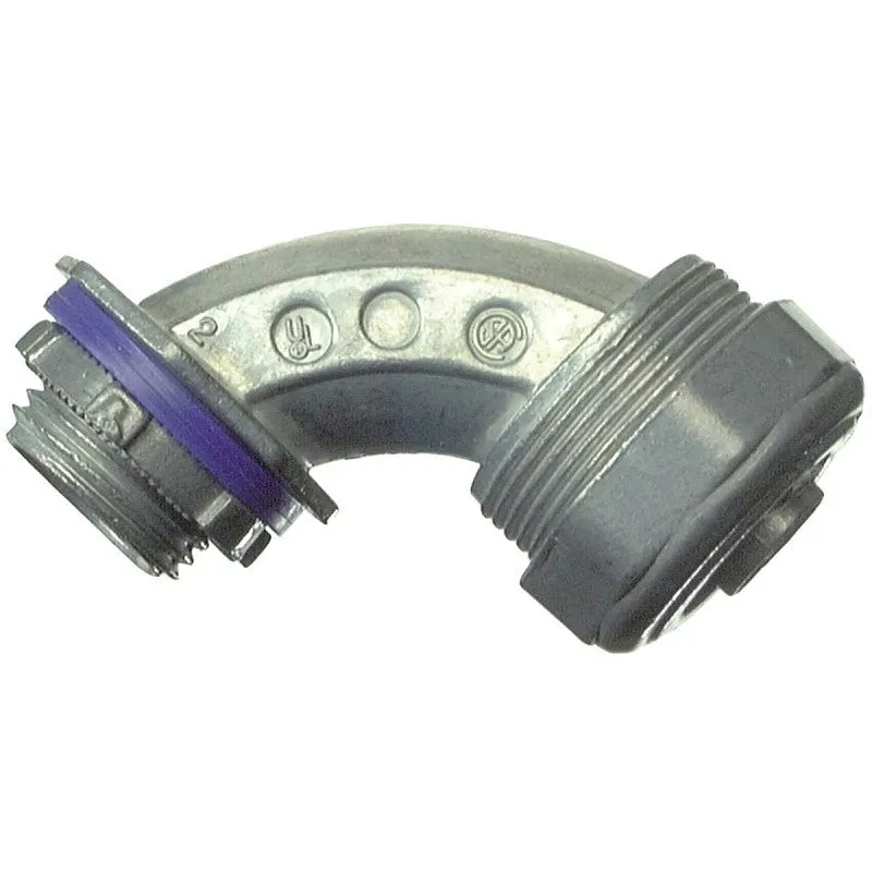 Halex 16905B Conduit Elbow, 90 deg Angle, 1/2 in Compression, Zinc