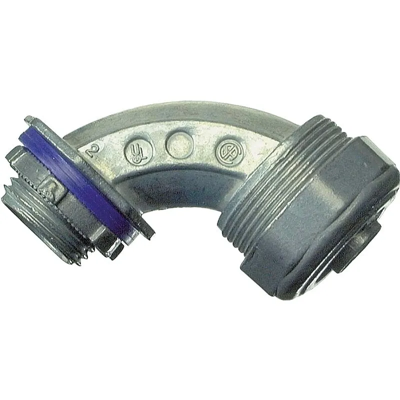 Halex 16907B Conduit Elbow, 90 deg Angle, 3/4 in Compression, Zinc