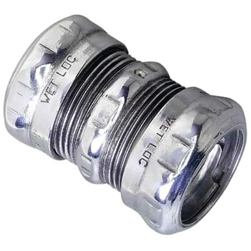 Halex 26261 Coupling, 1/2 in Compression, Steel, 5/BAG (Pack of 6)