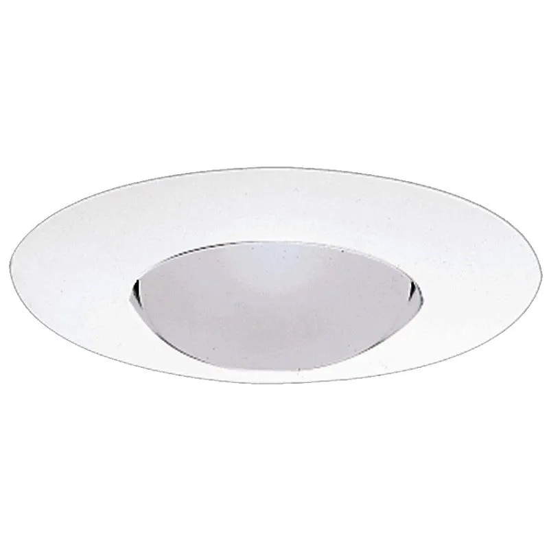 Halo 300P Recessed Light Trim, 6 in Dia, 4-3/4 in OAH, Metal Body, White