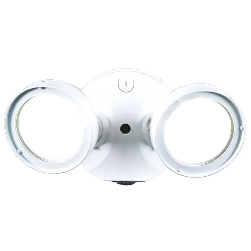 Halo Dusk-to-Dawn TGS TGS2S402DRRW Double Head Flood Light, 120 V, 21.6 W, 2-Lamp, LED Lamp, 2500 Lumens