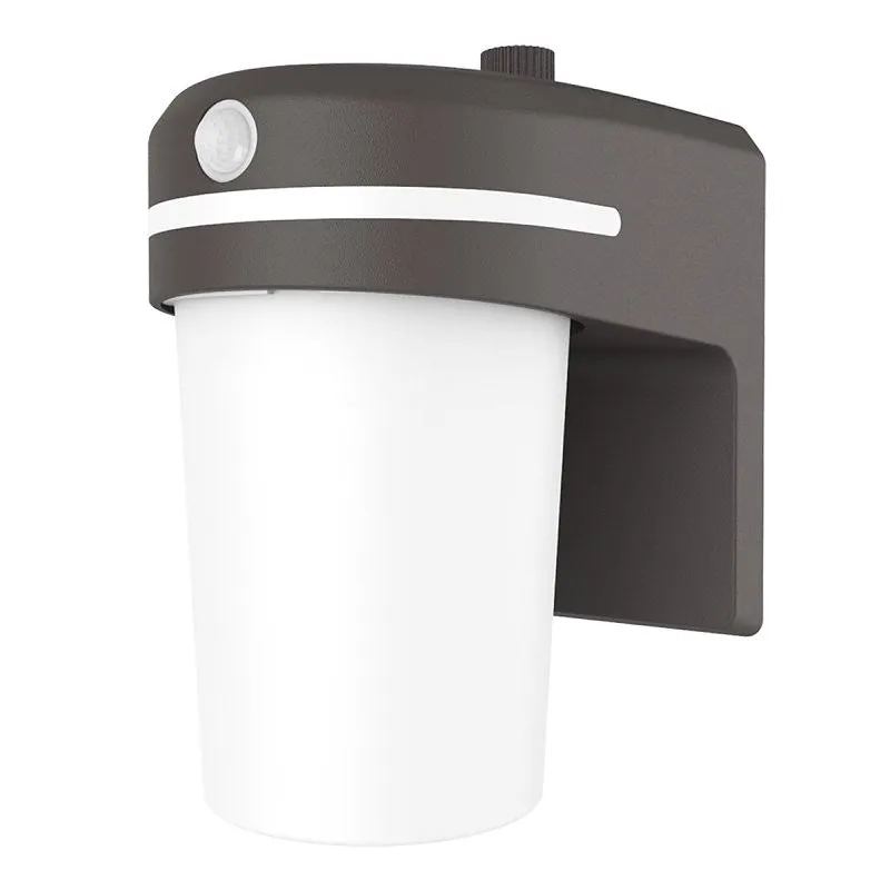 Halo FE Series FE10A35GLMB Entry Sconce with Glow Ring and Motion Sensor, 120 VAC, LED Lamp, 994 Lumens, Plastic Fixture