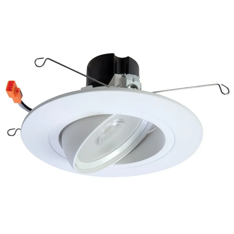 Halo RA5606930WHR LED Retro Gimbal, 7-1/4 in Dia x 3-1/2 in H Dimensions, White