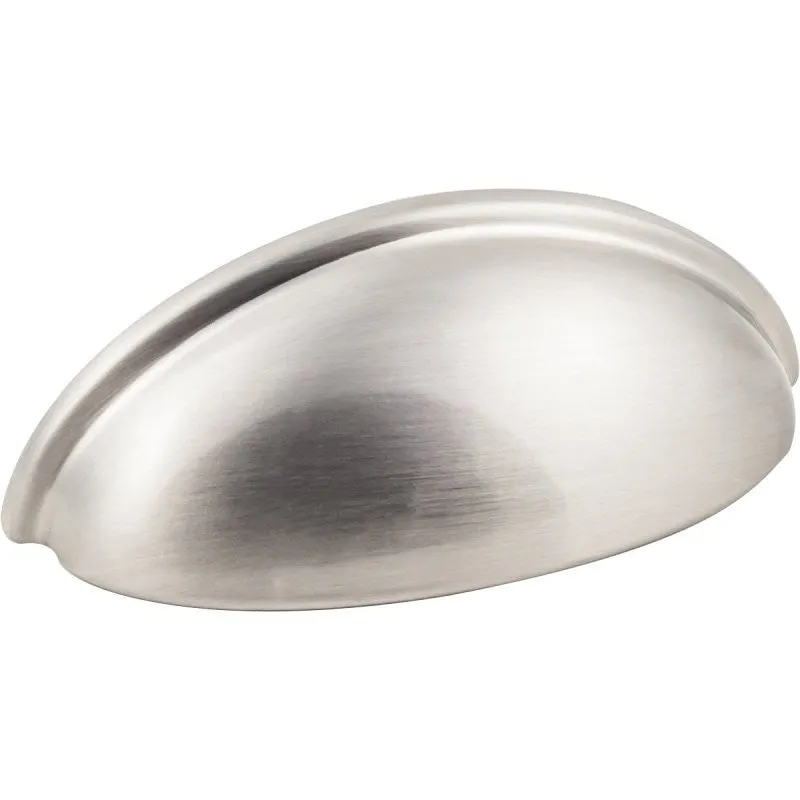 Hardware Resources K3833SN-2 Cup Cabinet Pull, 3-11/16 in L Handle, 1-1/16 in Projection, Zinc