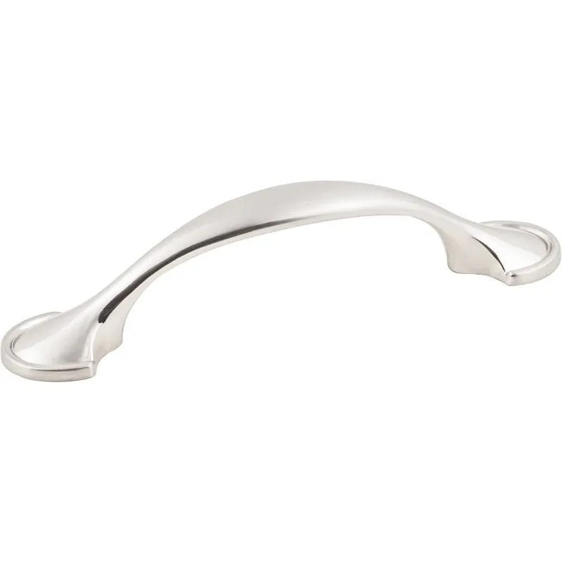 Hardware Resources K4133SN-8 Cabinet Pull, Satin Nickel, 4-5/8 in L Handle, 1 in H Handle, 1 in Projection, Zinc, 8/PK