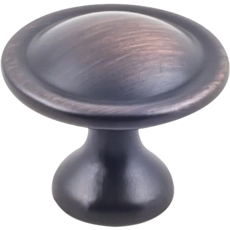 Hardware Resources K413BORB-4 Cabinet Knob, Traditional, Zinc, Brushed Oil-Rubbed Bronze, 4/PK