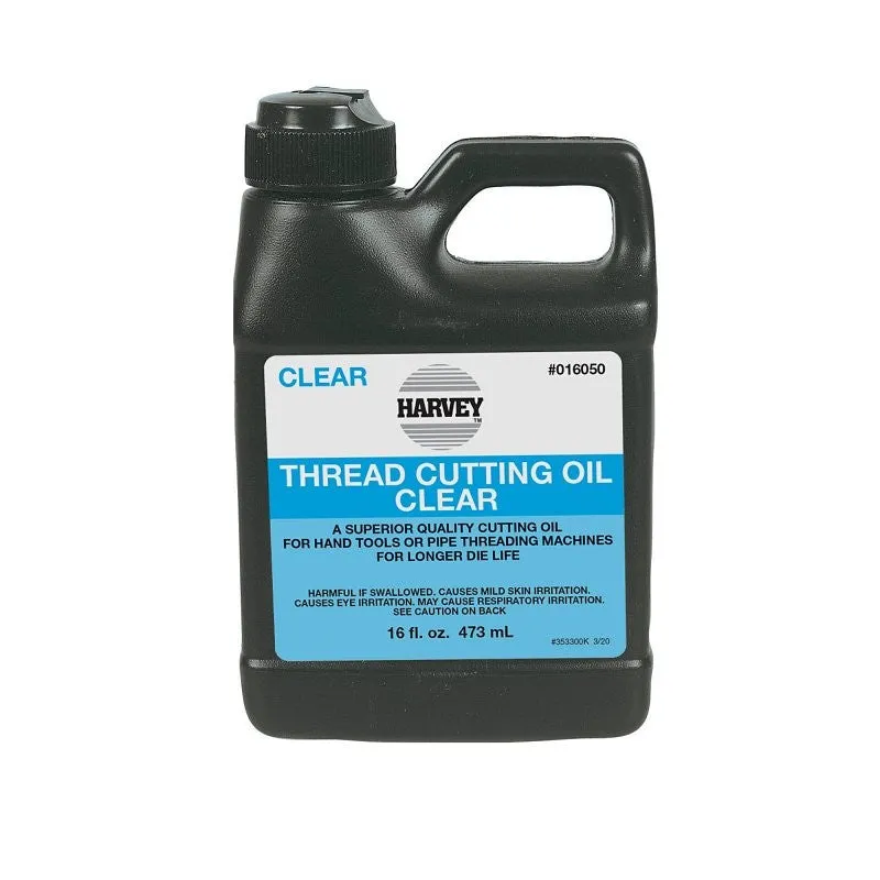 harvey 16050 thread cutting oil clear 1 pt bottle
