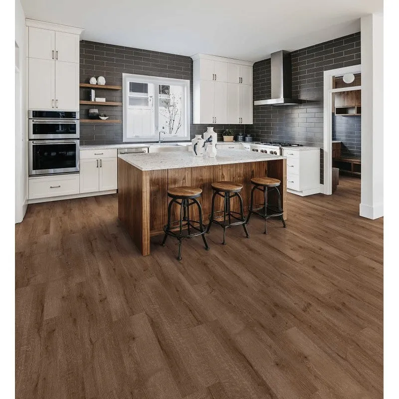 Healthier Choice Flooring HCL803C06 Laminate Flooring Plank, 4-Sided Bevel Profile, Wood, Five Peaks, 48 in L, 7.7 in W