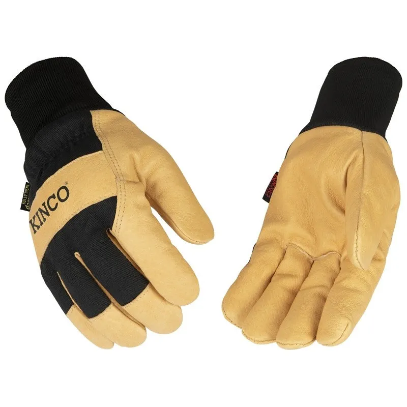 Heatkeep 1928 KW-XL Gloves, Men’s, XL, Angled Wing Thumb, Elastic Knit Wrist Cuff, Blue/Golden/Yellow