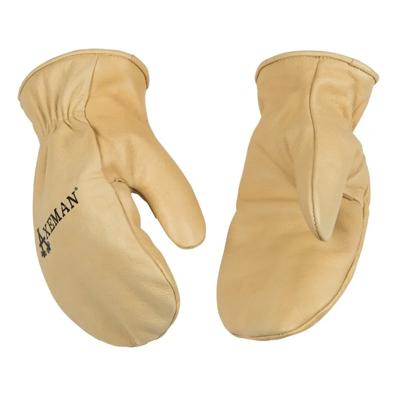 Heatkeep 1930-KS Mitt Shell Kid’s Gloves, S, Angled Wing Thumb, Easy-On, Shirred Elastic Wrist Cuff, Tan