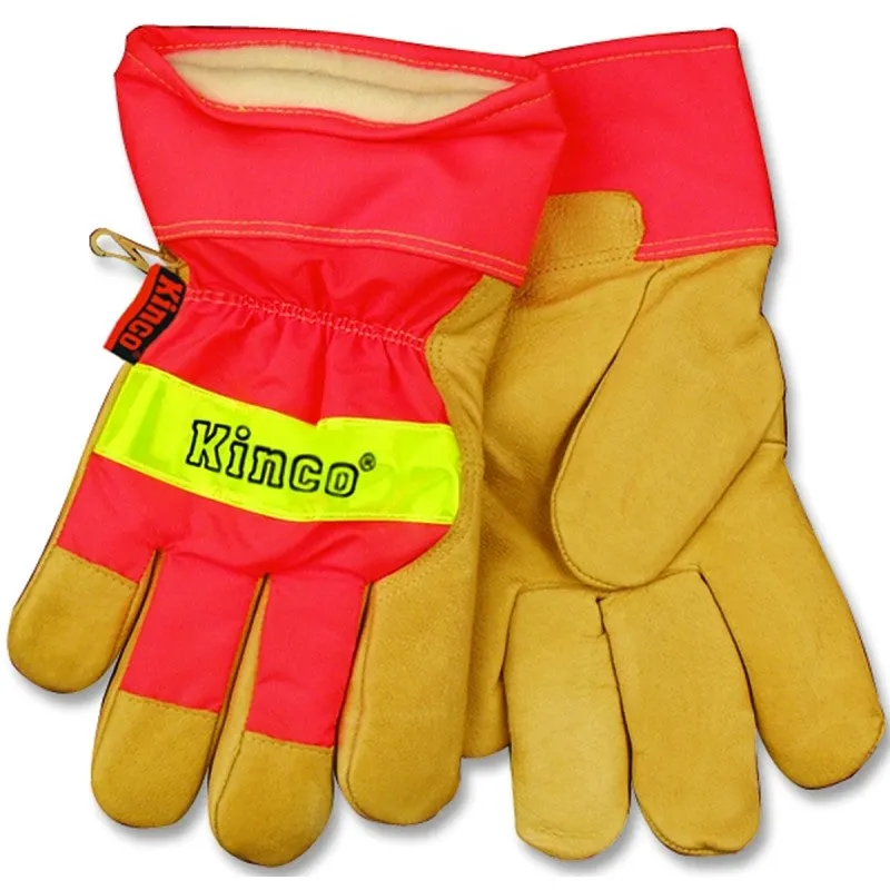Heatkeep 1938-M Work Gloves, Men’s, M, Wing Thumb, Orange/Palamino