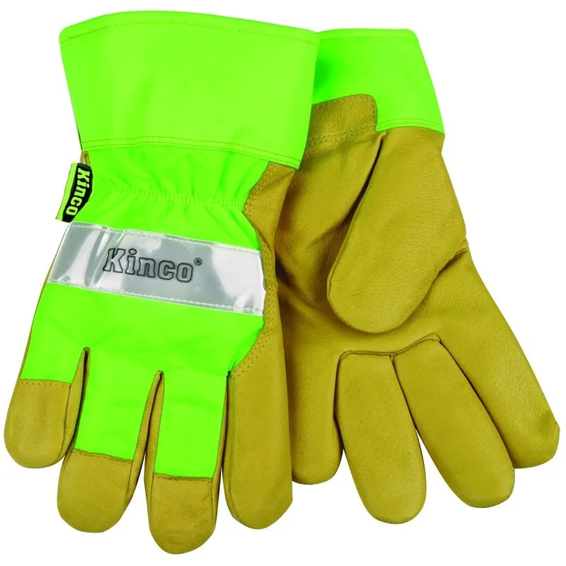 Heatkeep 1939-M Work Gloves, Men’s, M, Wing Thumb, Green/Palamino