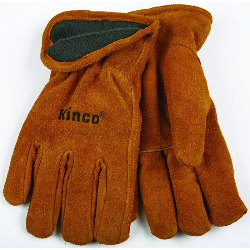 Heatkeep 50RL-L High-Durability Driver Gloves, Men’s, L, 5 in L, Keystone Thumb, Easy-On Cuff, Cowhide Leather, Brown