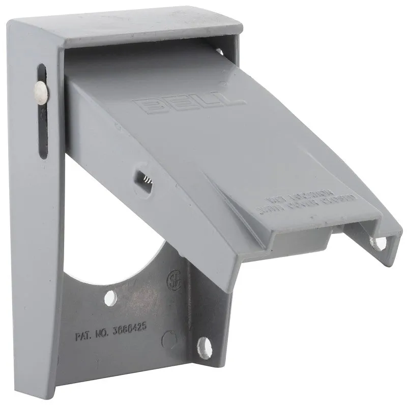 Hubbell 5030-0 Cover, 2-5/32 in Dia, 4-1/2 in L, 2-3/4 in W, Aluminum, Gray, Powder-Coated