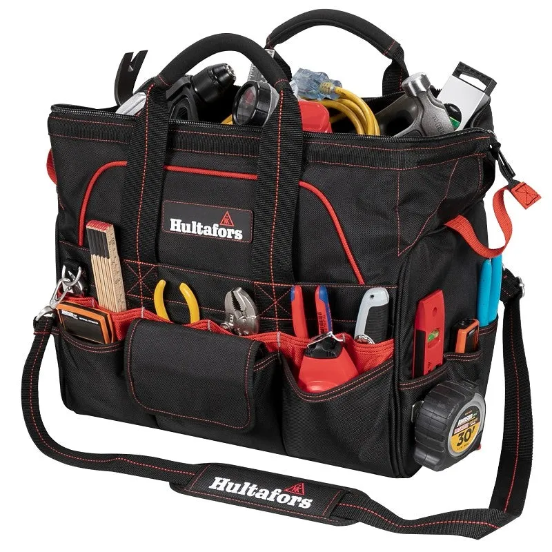 Hultafors HT5553 Pro Contractor’s Closed-Top Tool Bag, 18 in H, Neoprene/Polyester