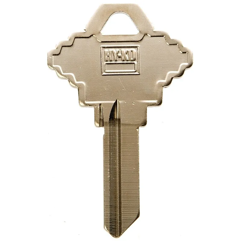 Hy-Ko 11005SC1XL Key Blank with XL Head, Brass, Nickel, For: Schlage Cabinet, House Locks and Padlocks (Pack of 5)