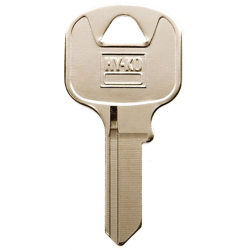 Hy-Ko 11010AB13 Key Blank, Brass, Nickel, For: Abus Cabinet, House Locks and Padlocks, AB13 Key Number (Pack of 10)