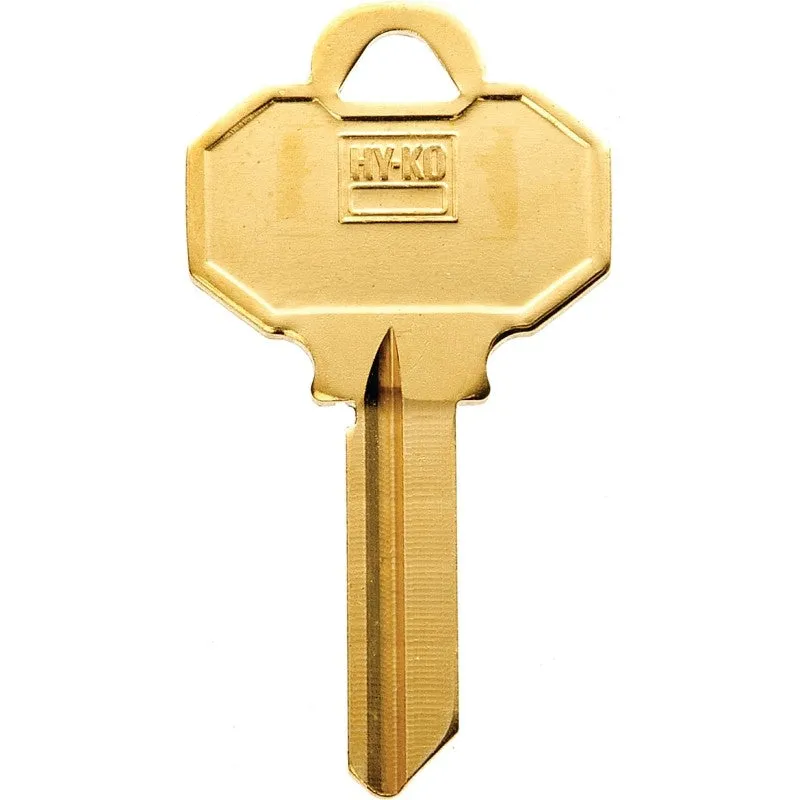 Hy-Ko 11010BW6 Key Blank, Brass, Nickel, For: Baldwin Cabinet, House Locks and Padlocks, BW6 Key Number (Pack of 10)