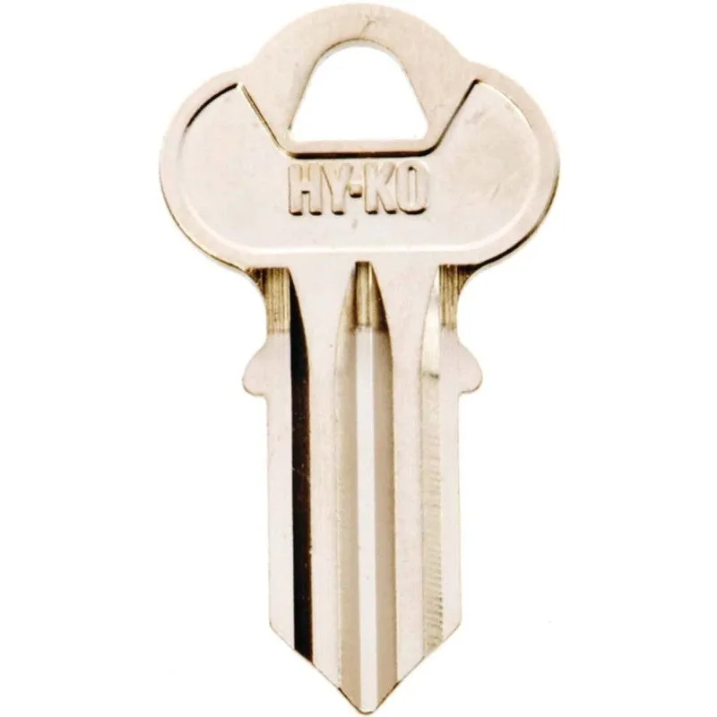 Hy-Ko 11010CG6 Key Blank, Brass, Nickel, For: Chicago Cabinet, House Locks and Padlocks, CG6 Key Number (Pack of 10)