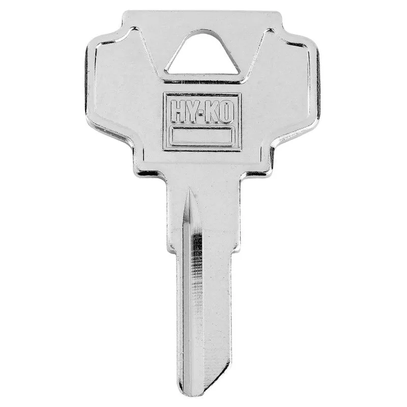 Hy-Ko 11010IN25 Key Blank, Brass, Nickel-Plated, For: Independent/Ilco IN25 Door Locks (Pack of 10)