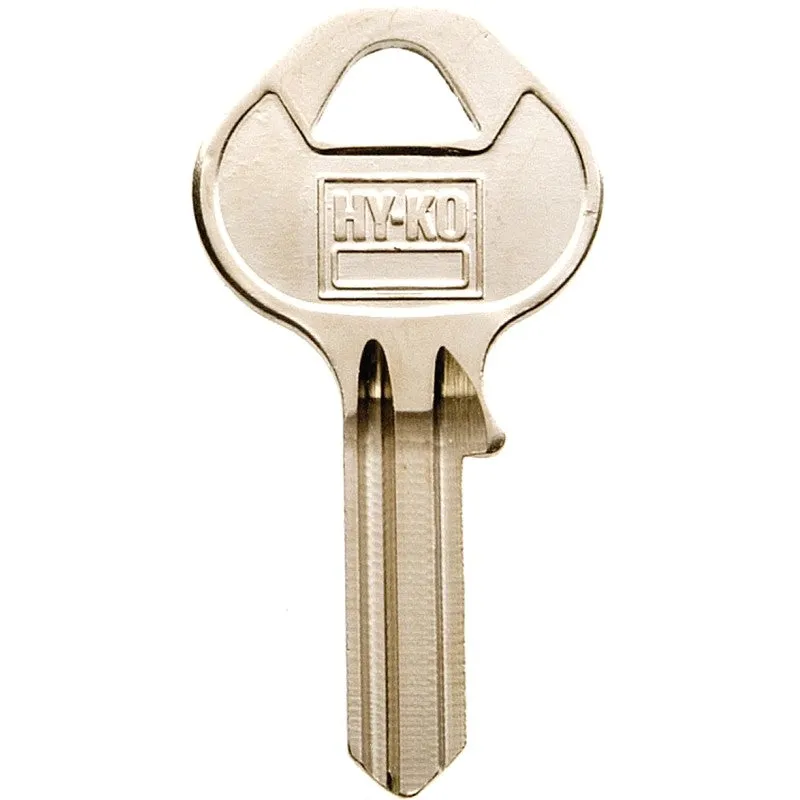 Hy-Ko 11010M18 Key Blank, Brass, Nickel, For: Master Vehicle Locks, M18 Key Number (Pack of 10)